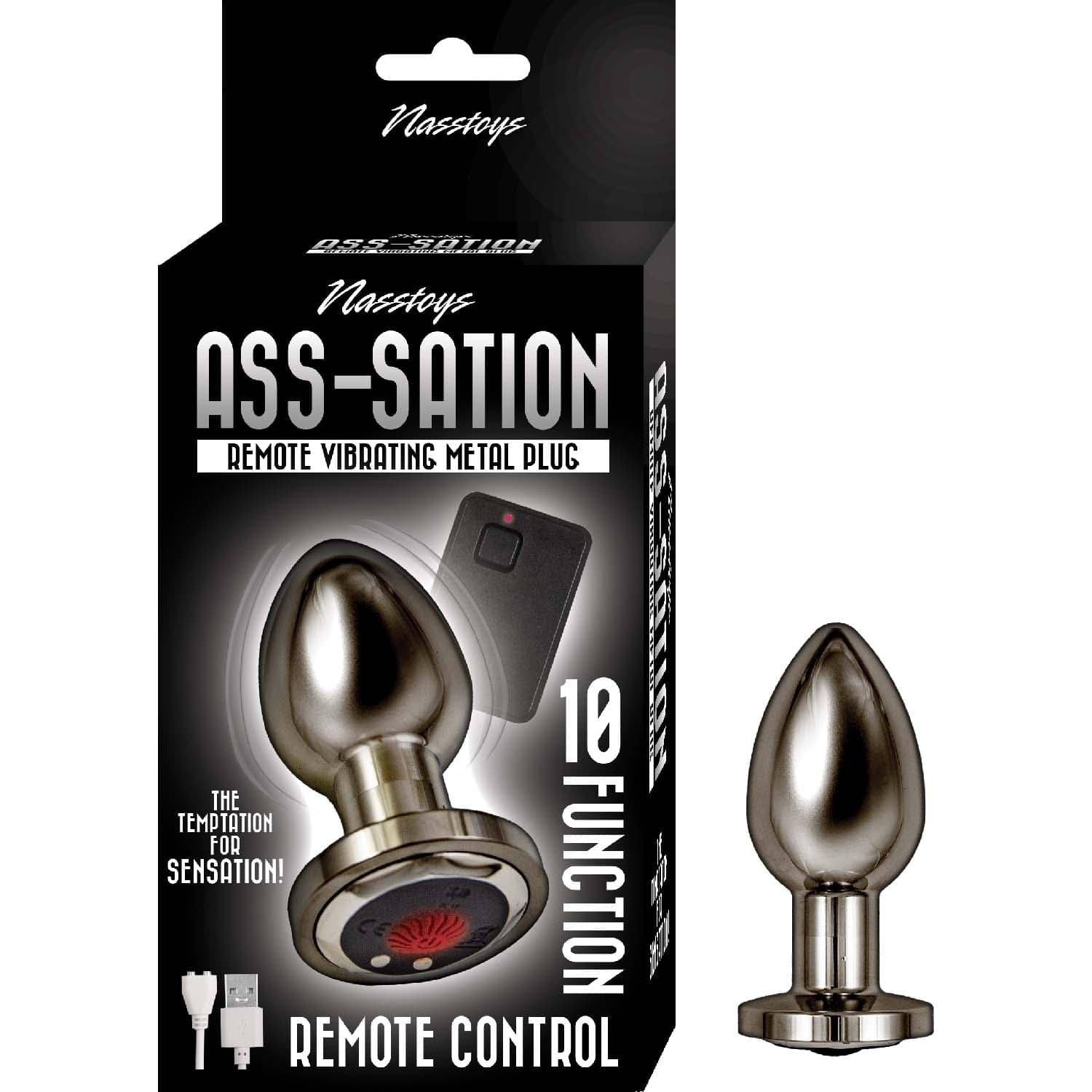Ass-Sation Remote Vibrating Metal Anal Plug Amazing Intimate Essentials Ass-Sation Remote Vibrating Metal Anal Plug Amazing Intimate Essentials