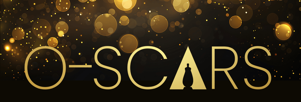 O-Scars 2025 adult toy awards: gold logo banner with the shape of an eggplant within the 'A' and golden bokeh on a dark gray background