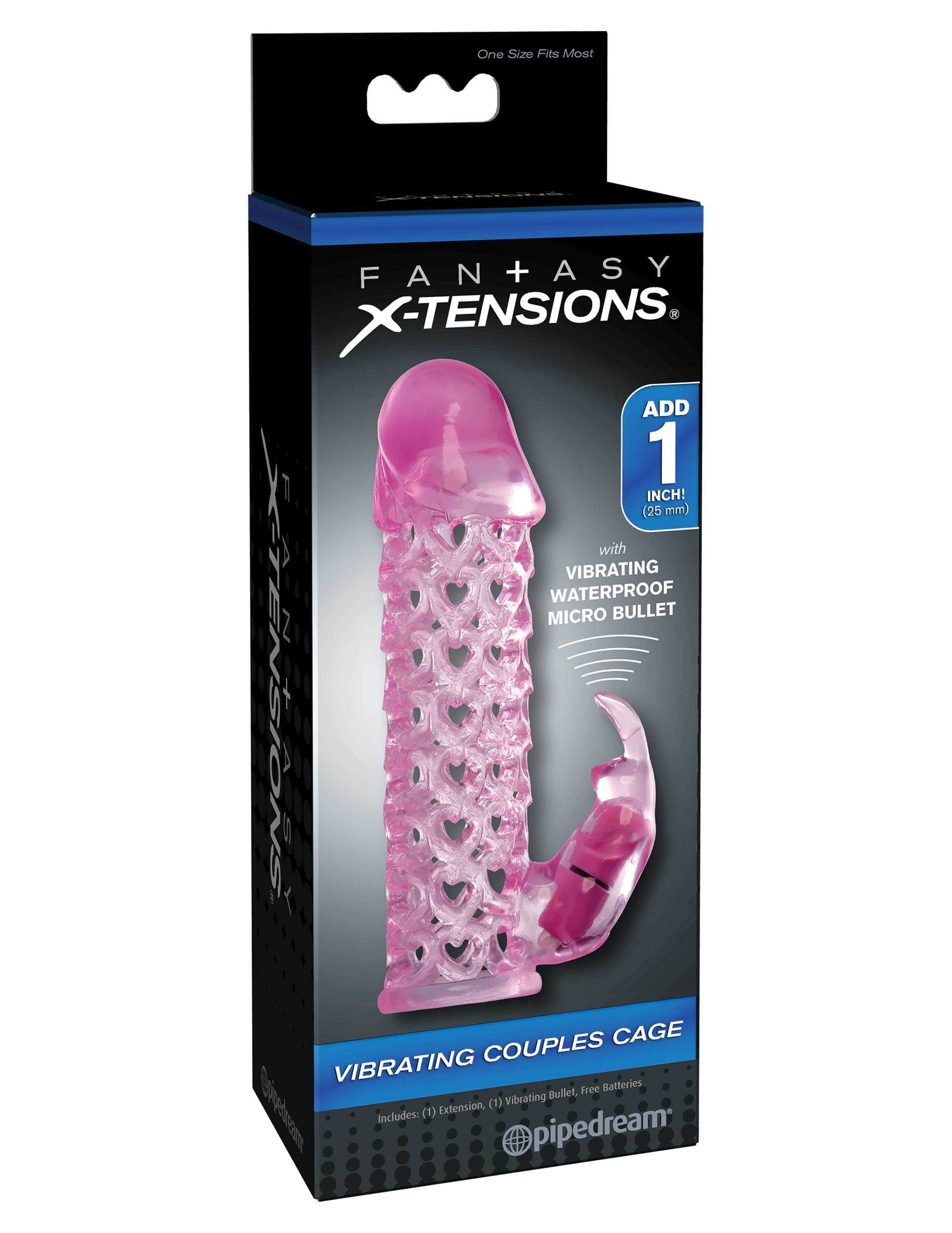Fantasy X-Tensions Vibrating Couples Cage - Pink Amazing Intimate Essentials Fantasy X-Tensions Vibrating Couples Cage - Pink Amazing Intimate Essentials