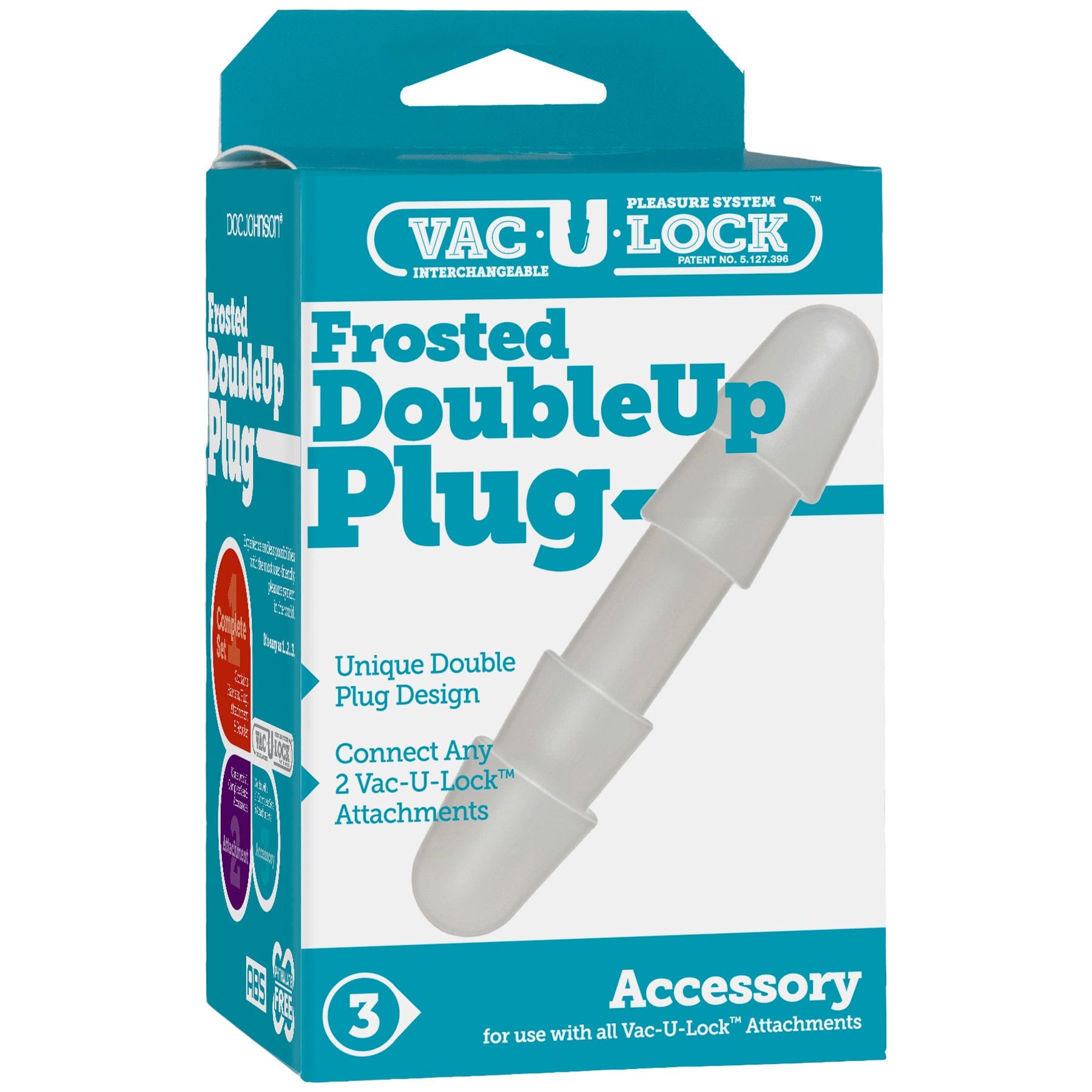 Vac-U-Locks Frosted Double Up Plug Amazing Intimate Essentials Vac-U-Locks Frosted Double Up Plug Amazing Intimate Essentials