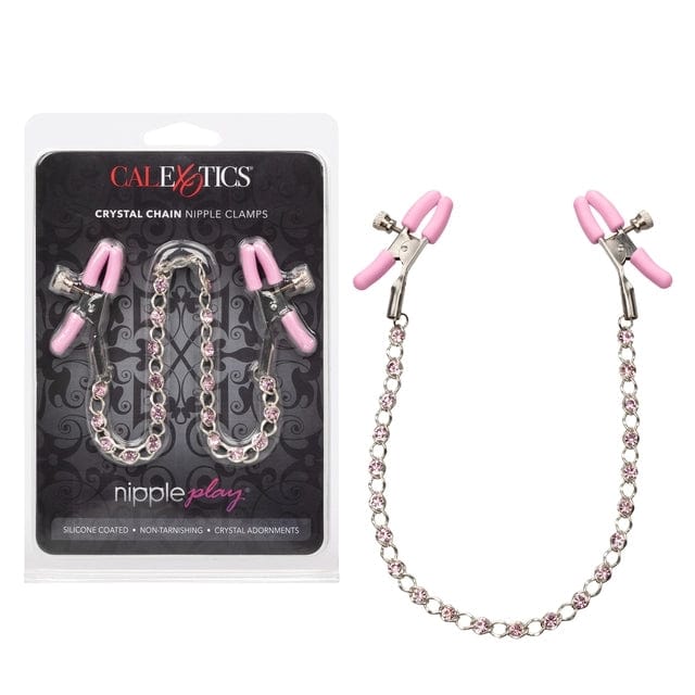 Nipple Play Crystal Chain Nipple Clamps - Pink Amazing Intimate Essentials Nipple Play Crystal Chain Nipple Clamps - Pink Amazing Intimate Essentials