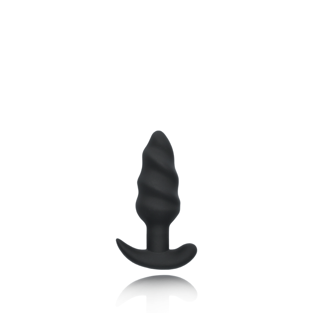 BANG! 21X Vibrating Silicone Swirl Butt Plug w/ Remote Control - Black Amazing Intimate Essentials BANG! 21X Vibrating Silicone Swirl Butt Plug w/ Remote Control - Black Amazing Intimate Essentials
