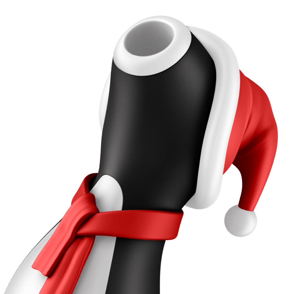 Satisfyer Penguin: Holiday Edition Air-Pulse Vibrator close-up