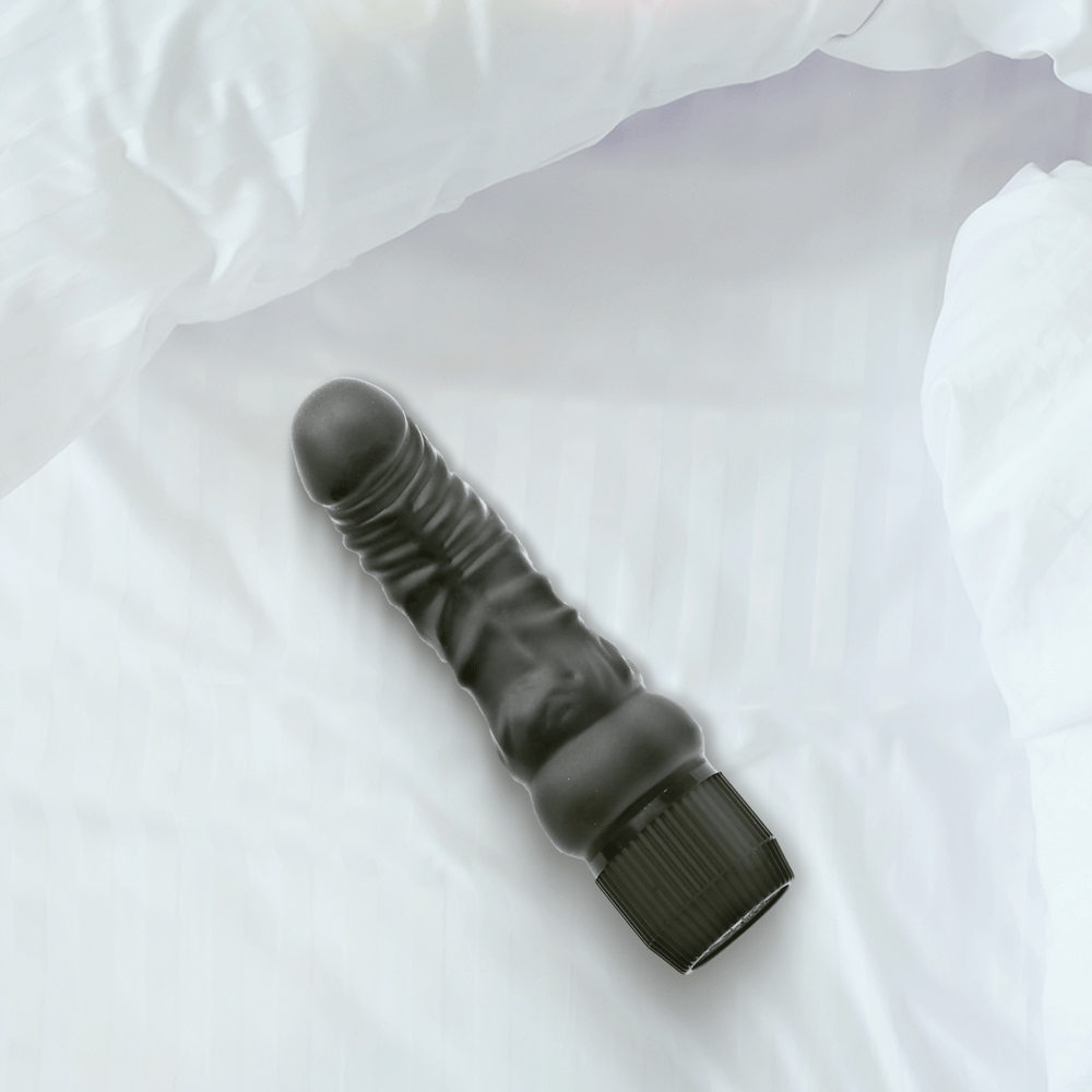 BLACK VELVET 6.25" VEINED DONG