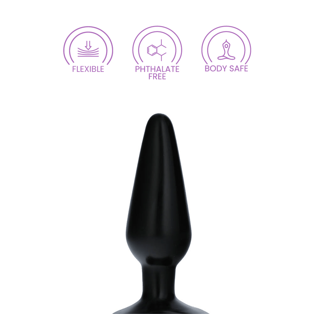 BUTT PLUG - BLACK - MEDIUM