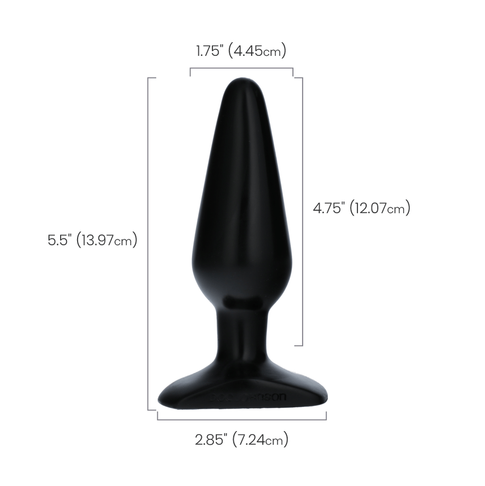 BUTT PLUG - BLACK - MEDIUM