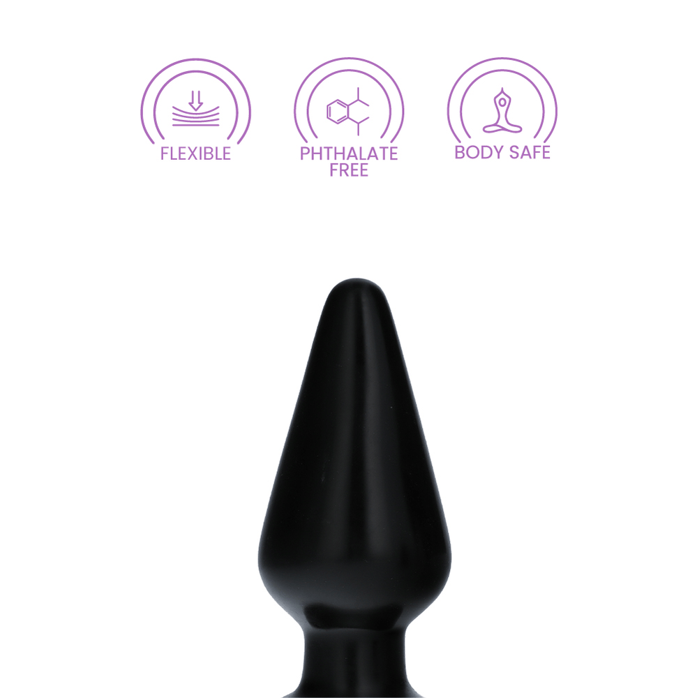 BUTT PLUG - BLACK - LARGE