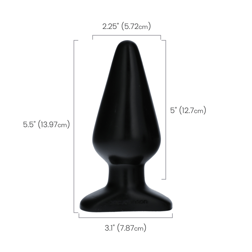 BUTT PLUG - BLACK - LARGE