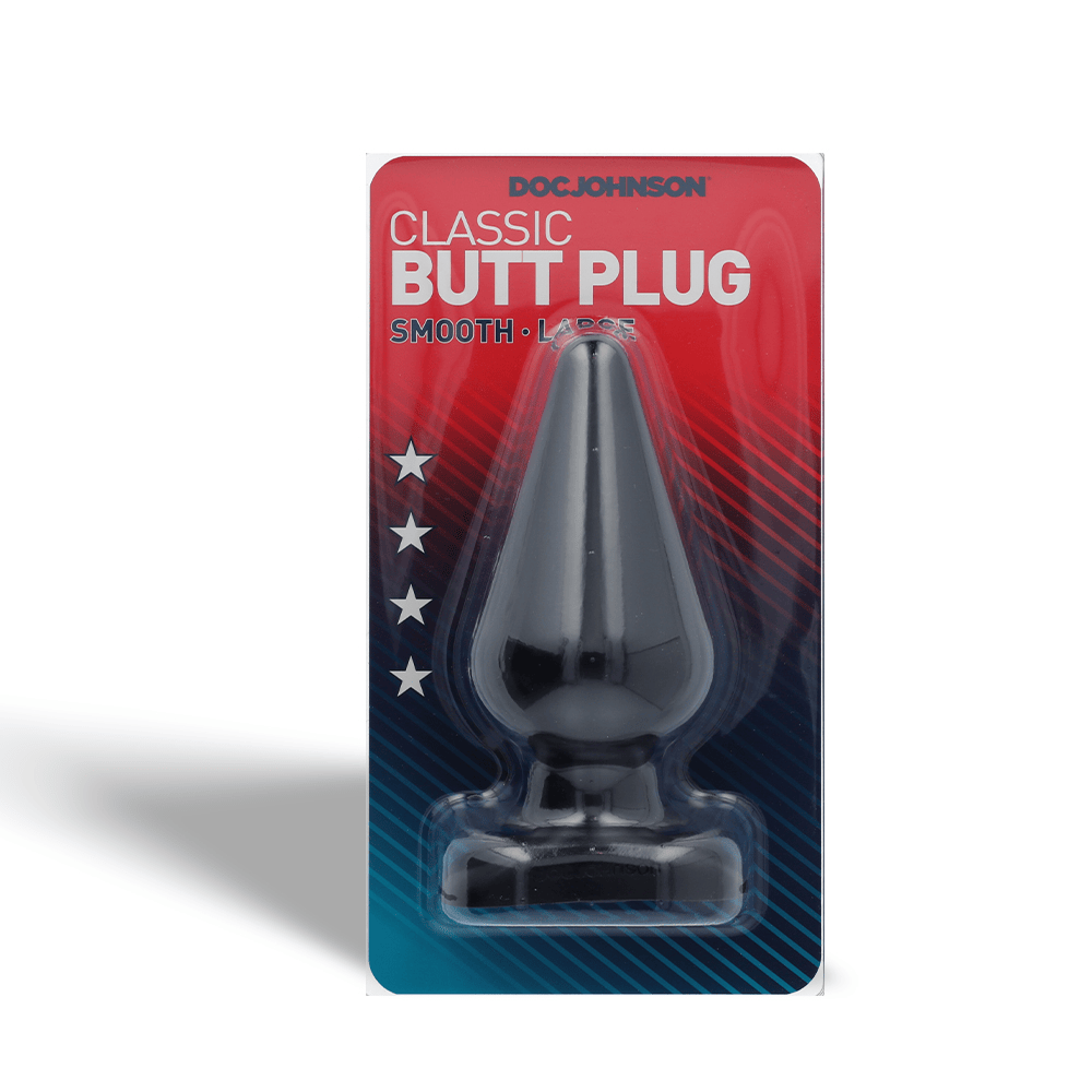 BUTT PLUG - BLACK - LARGE