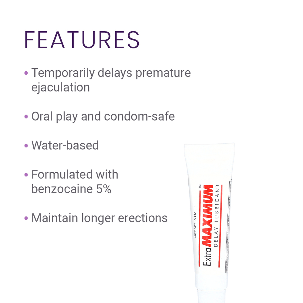 EXTRA MAXIMUM DELAY LUBE - .5 OZ