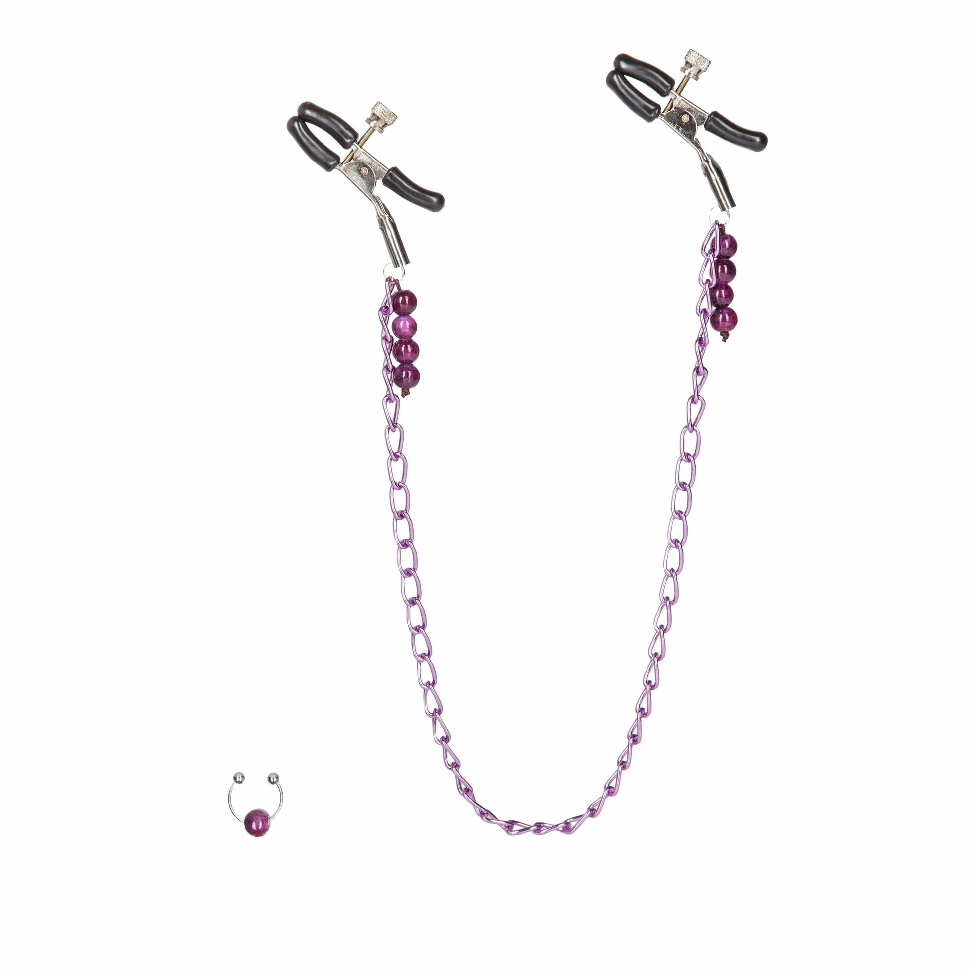 PURPLE CHAIN NIPPLE CLAMPS