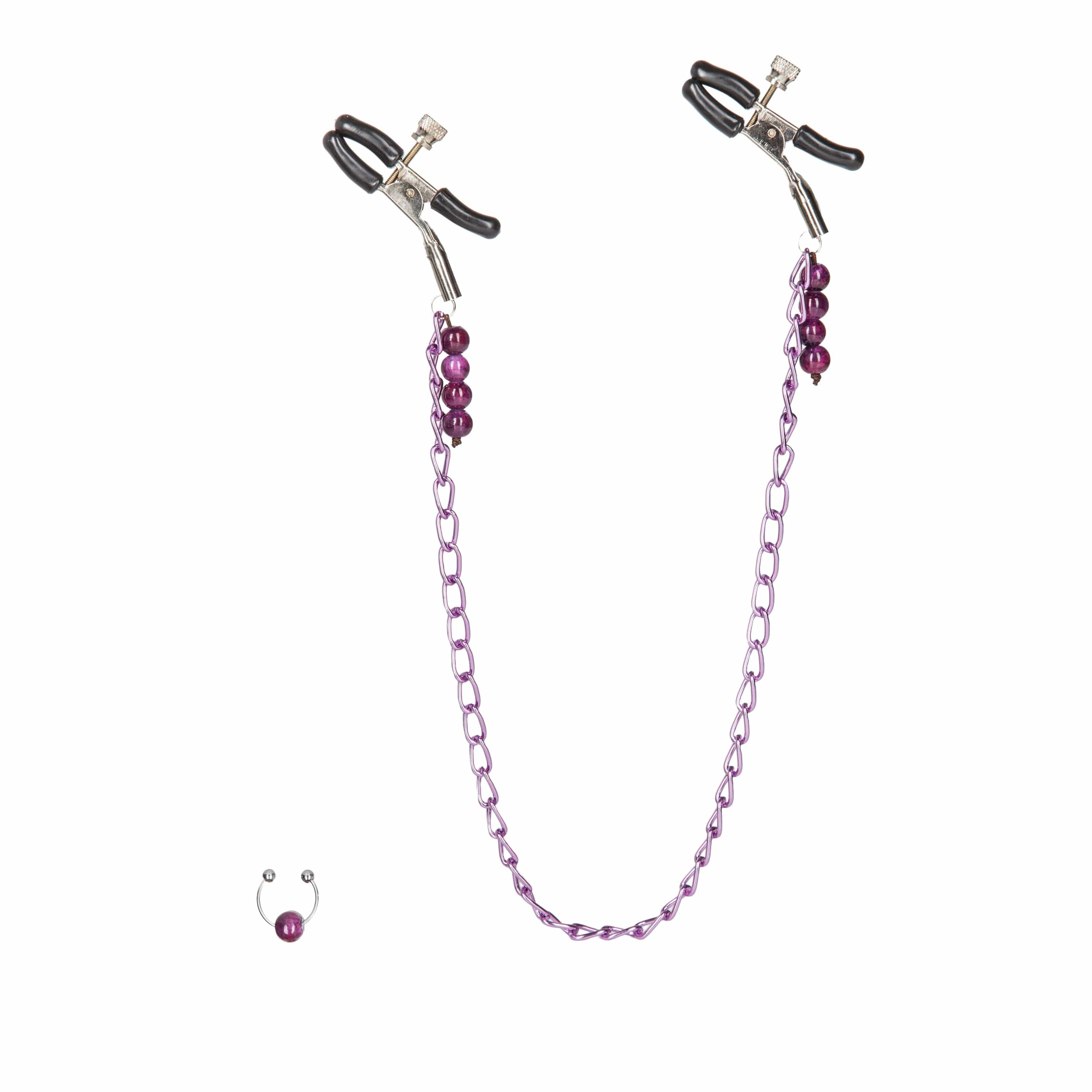 PURPLE CHAIN NIPPLE CLAMPS
