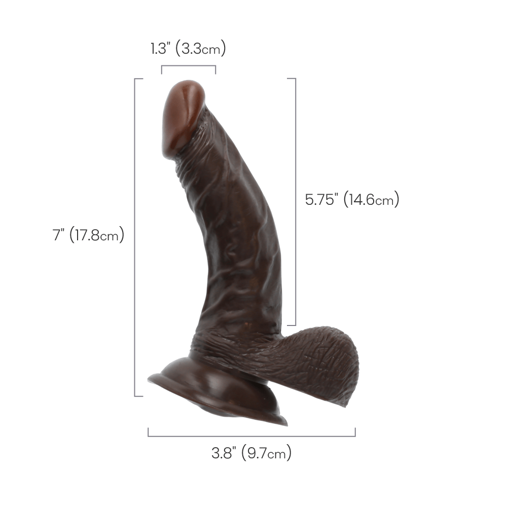DONG WITH BALLS - BROWN - 6.5"