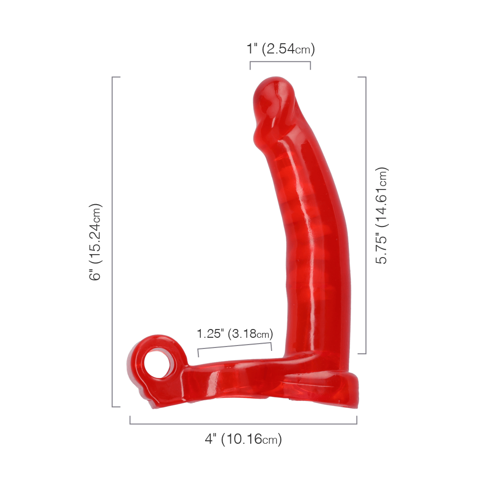 Double Penetrator Ultimate Cockring - Red