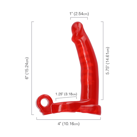 Double Penetrator Ultimate Cockring - Red