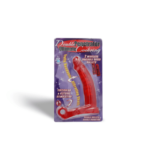 Double Penetrator Ultimate Cockring - Red