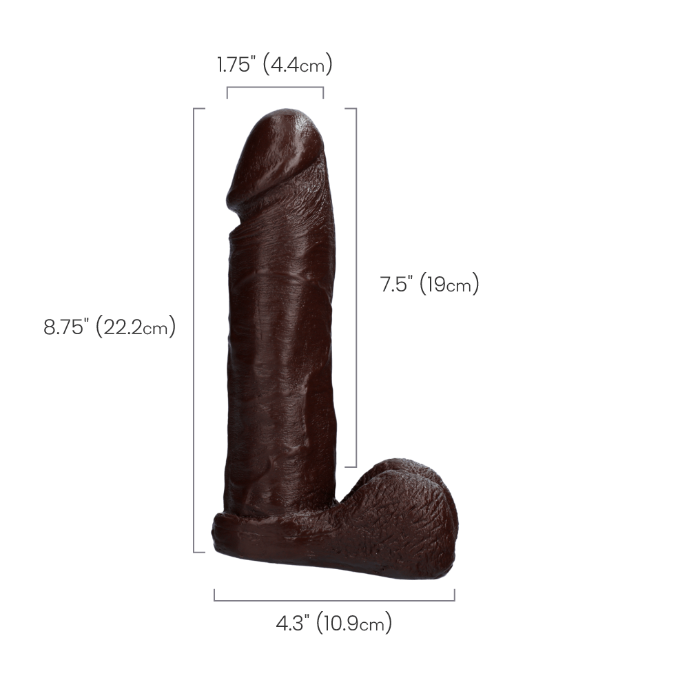 8" REALISTIC BLACK COCK