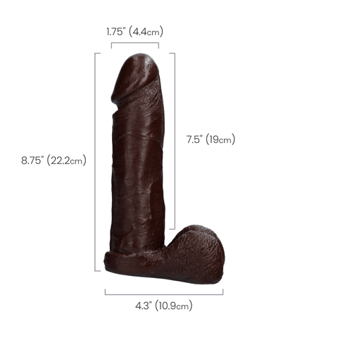 8" REALISTIC BLACK COCK