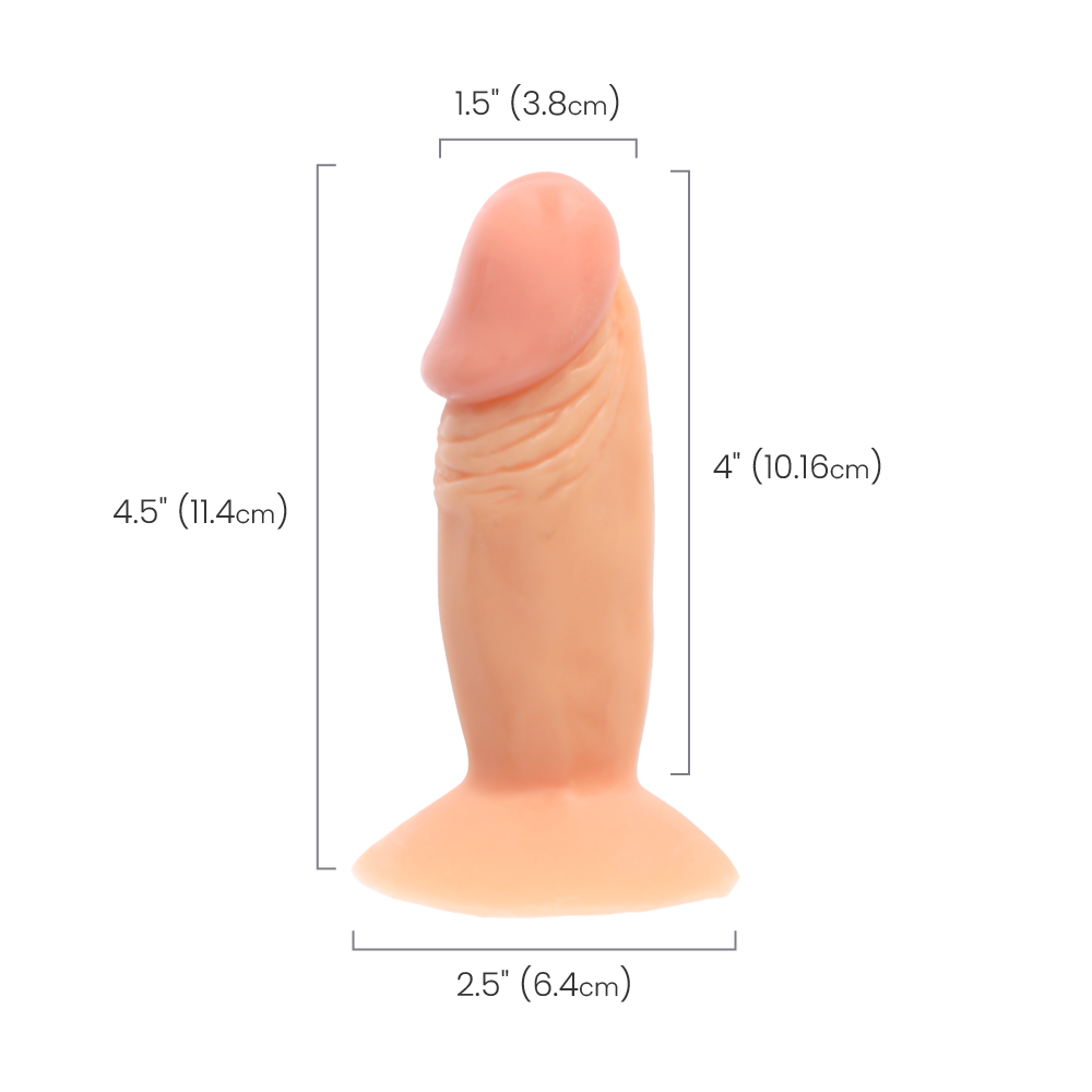 DONG W/ SUCTION CUP 4" - FLESH