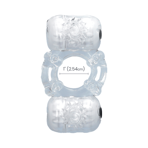 The Macho Crystal Collection Partner's Pleasure Ring - Clear