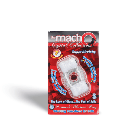 The Macho Crystal Collection Partner's Pleasure Ring - Clear