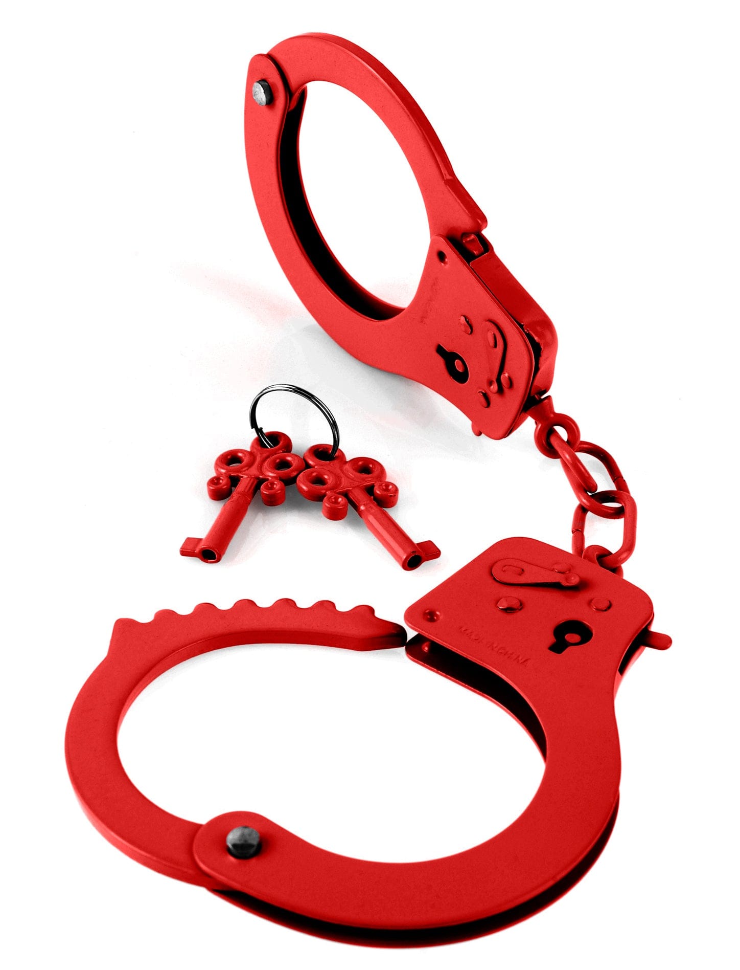 DESIGNER METAL HANDCUFFS - RED