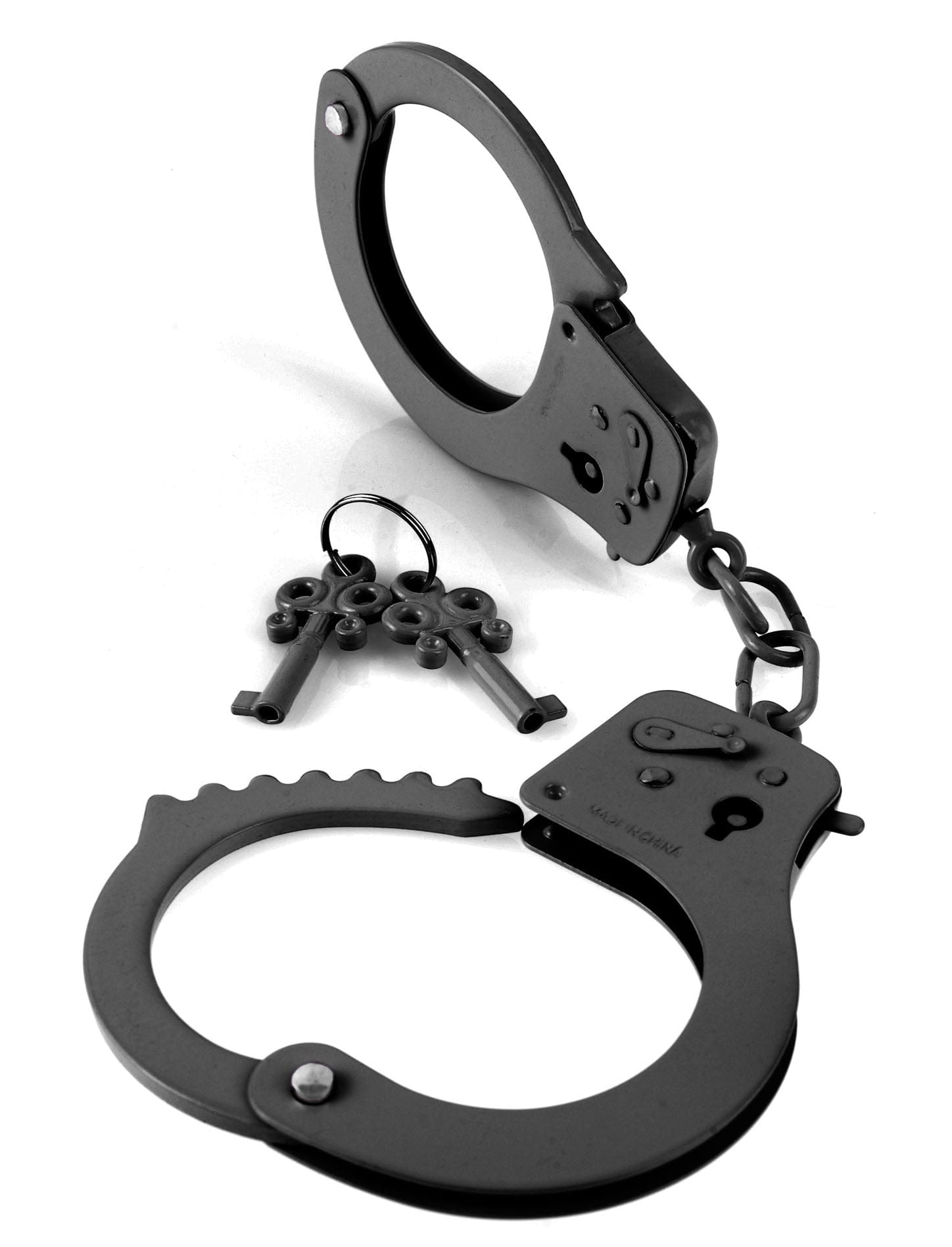 DESIGNER METAL HANDCUFFS - BLACK