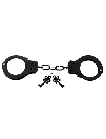 DESIGNER METAL HANDCUFFS - BLACK