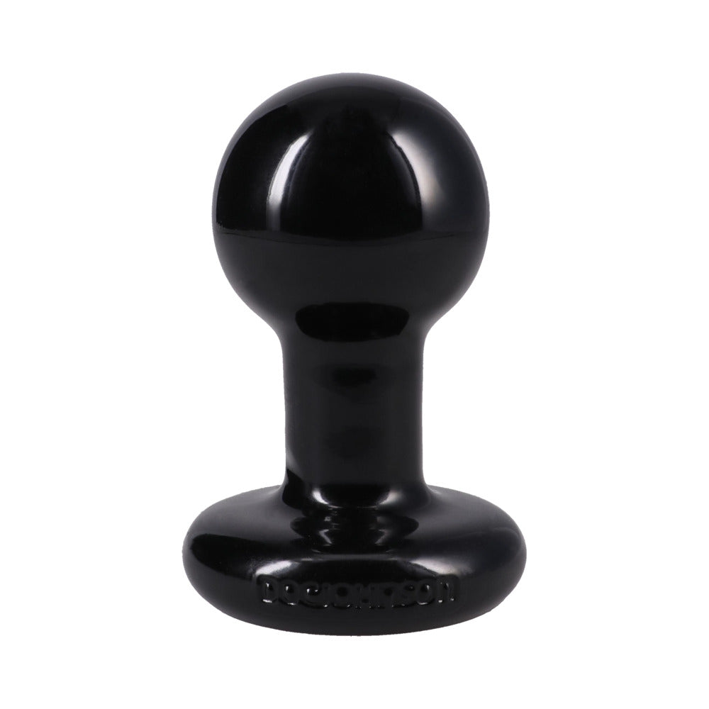 ROUND BUTT PLUG - BLACK - SMALL