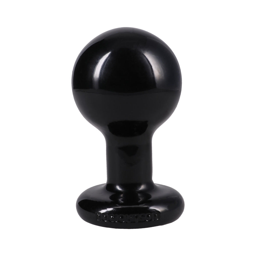 ROUND BUTT PLUG - BLACK - MEDIUM