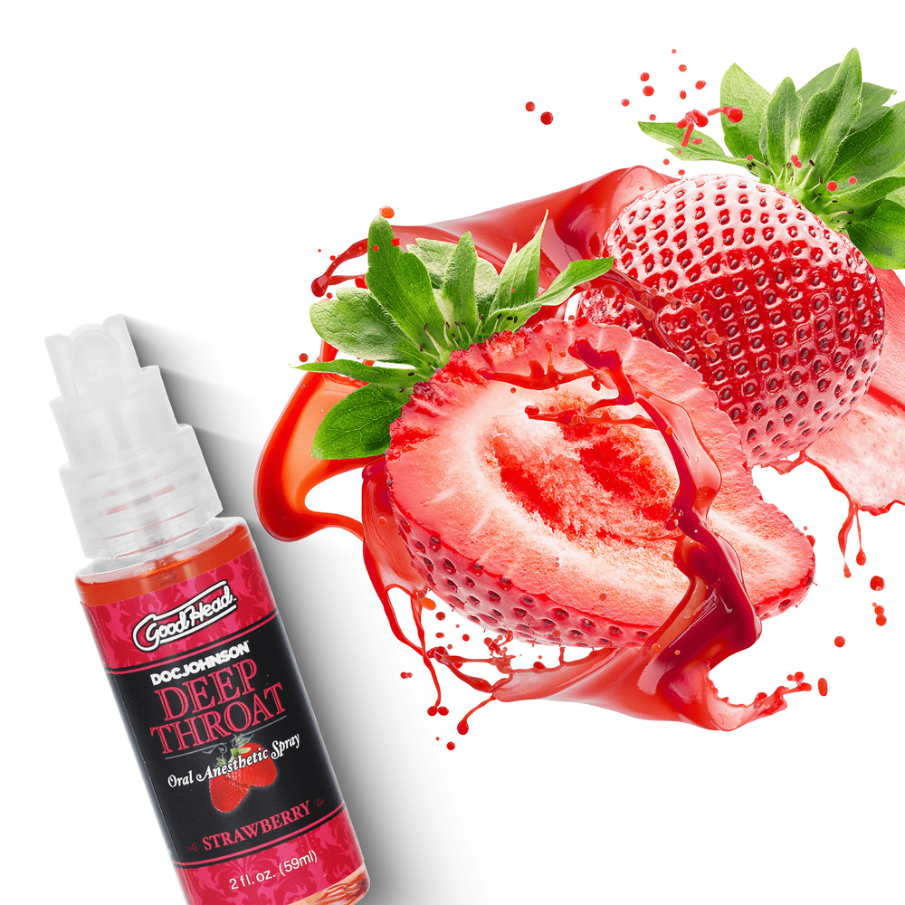 DEEP THROAT SPRAY 2OZ - STRAWBERRY