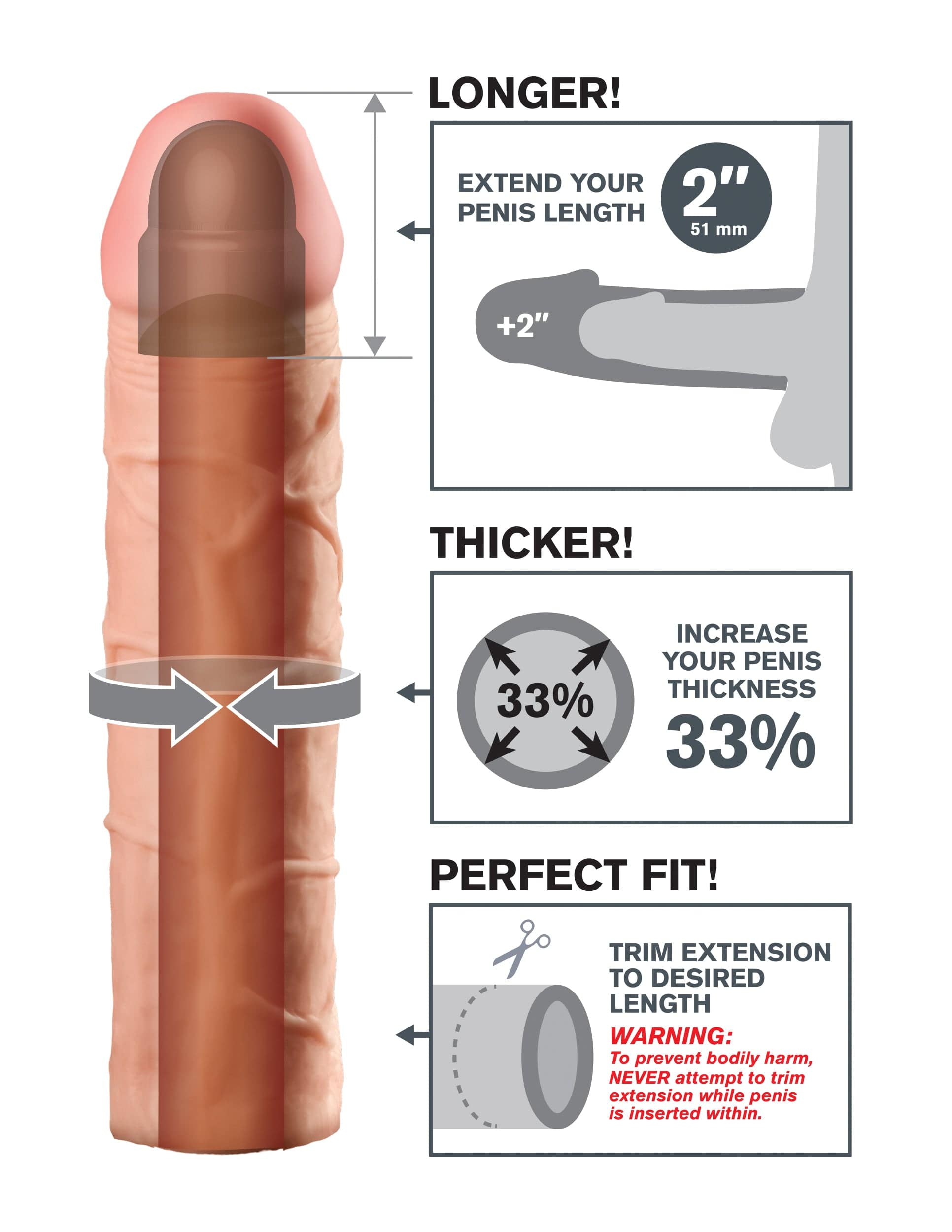 PERFECT 2" EXTENSION - FLESH