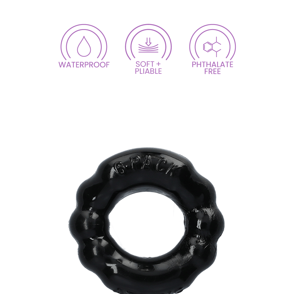 Oxballs 6pk Cock Ring - Black