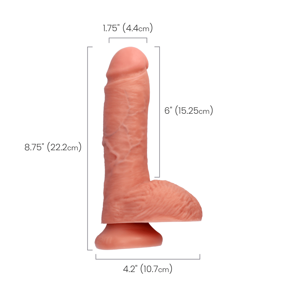 8" COCK W/ BALLS - LIGHT