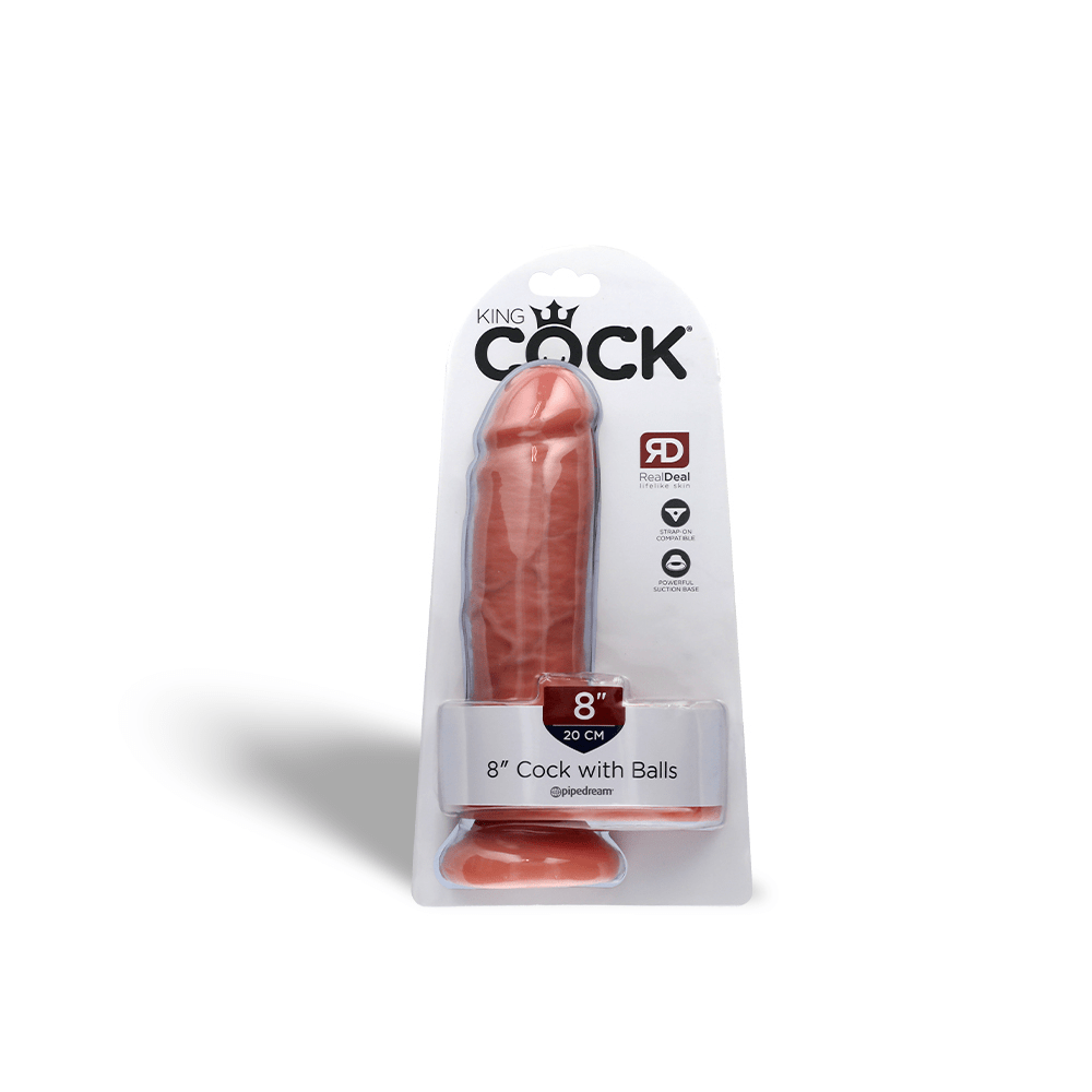 8" COCK W/ BALLS - LIGHT