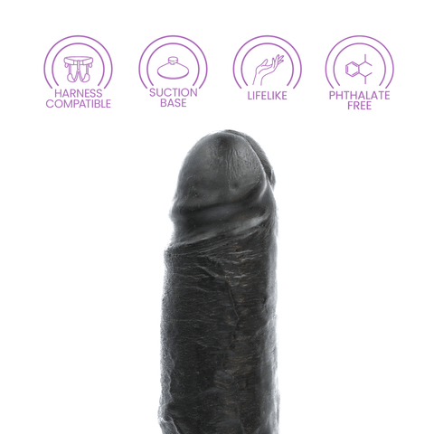 7" COCK W/ BALLS - BLACK