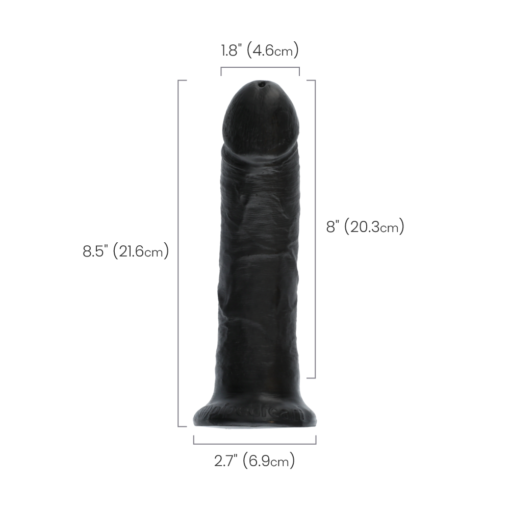 8" COCK - BLACK