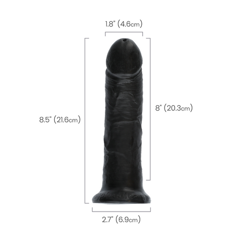 8" COCK - BLACK