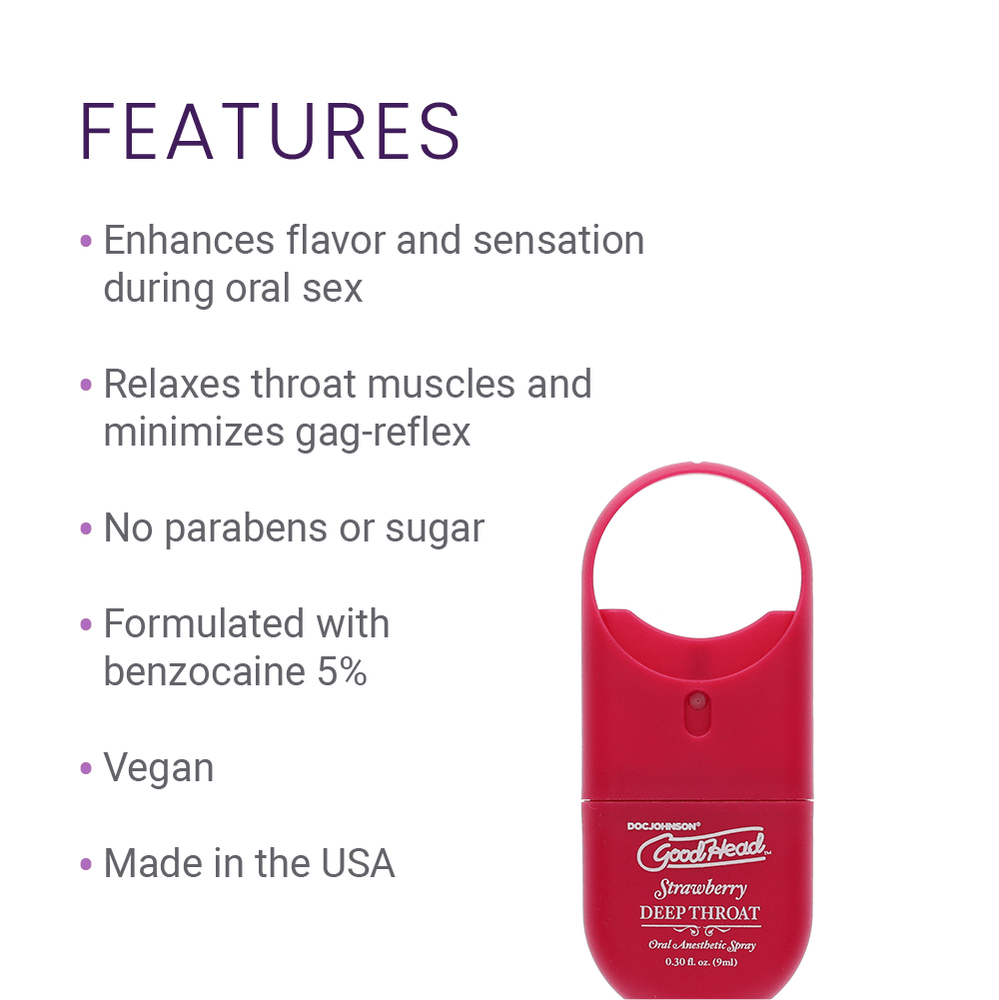 DEEP THROAT TO GO .33OZ - SWEET STRAWBERRY