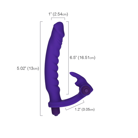 Fantasy C-Ringz Silicone Double Penetrator Rabbit