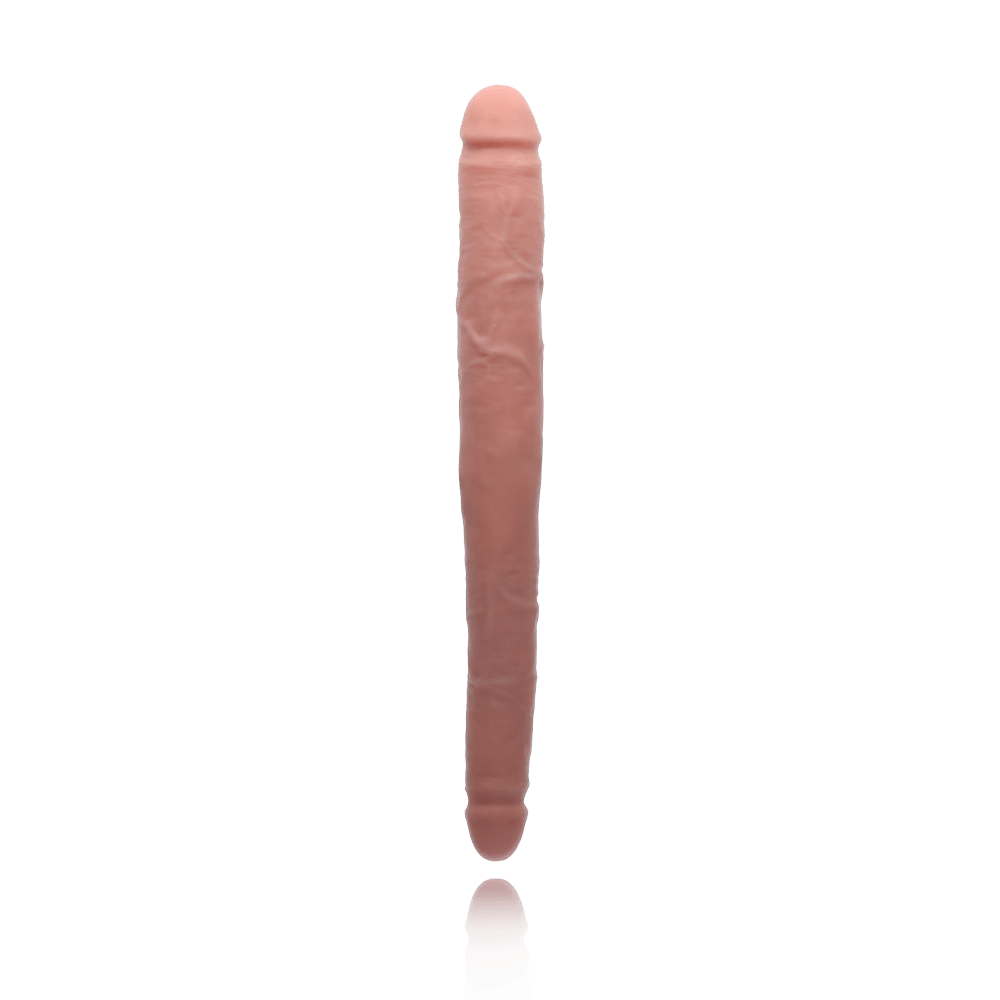 16" TAPERED DOUBLE DILDO - LIGHT