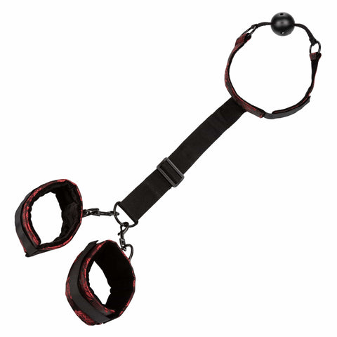 BREATHABLE BALL GAG WITH CUFFS