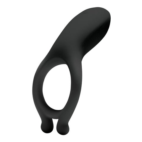 RECHARGEABLE VIBRATING C-RING - BLACK