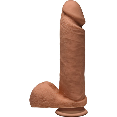 8\" COCK W/ BALLS - CARAMEL