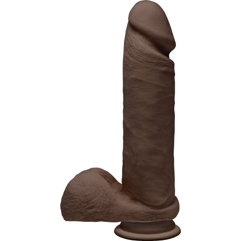 8\" COCK W/ BALLS - CHOCOLATE