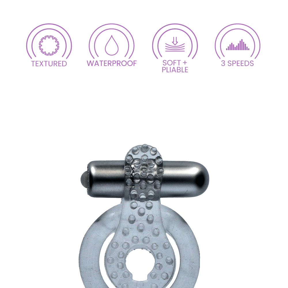 RingMaster Vibrating Power Ring with Dual Support