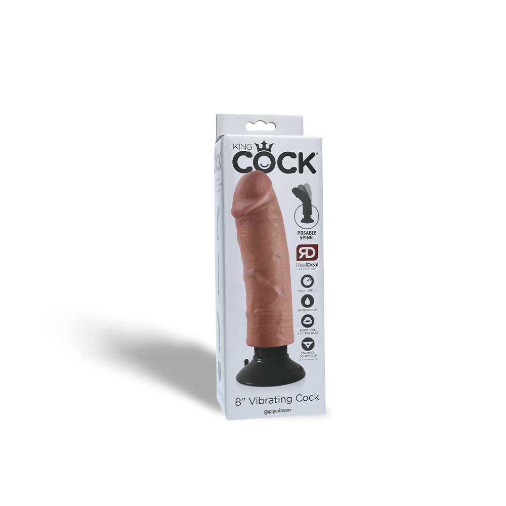 VIBRATING COCK - LIGHT - 8"