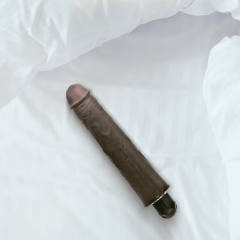 VIBRATING STIFFY - BROWN - 10"