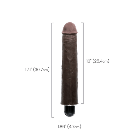 VIBRATING STIFFY - BROWN - 10"