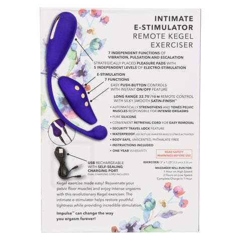 Impulse Intimate E-Stimulator Dual Kegel Luxury 7-Function 5-Speed Vibrator  Massager